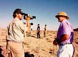 Spielberg grabando a Connery con su videoc�mara.