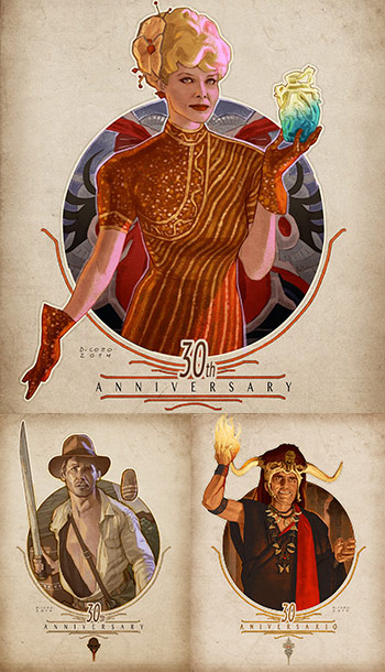 ilustraci�n de Diego Cobo por el 30 aniversario Templo Maldito