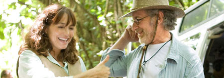 Karen Allen y Steven Spielberg