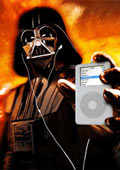 Darth Vader con un iPod